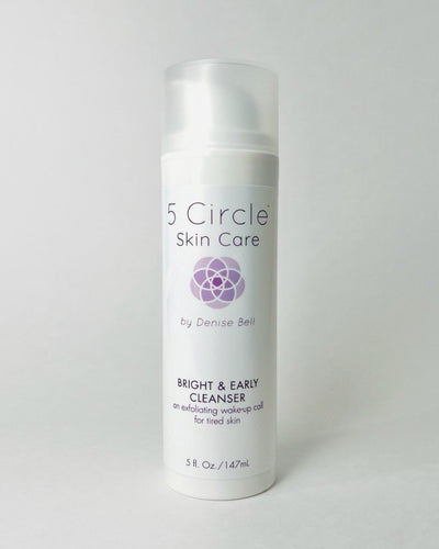 Bright & Early Cleanser by 5 Circle Skin Care - triple acid exfoliating face wash 5oz